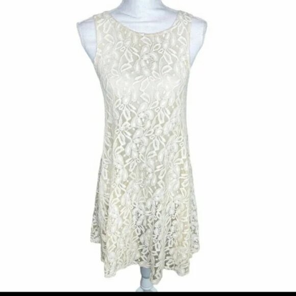 Free People Lace for Miles White Mini Dress - Picture 3 of 6